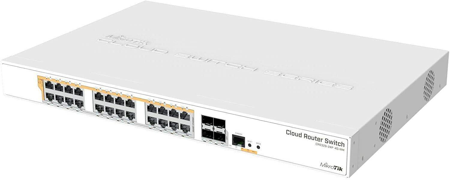MikroTik CRS328-24P-4S+RM 24 Port Gigabit PoE Switch with RouterOS L5 New