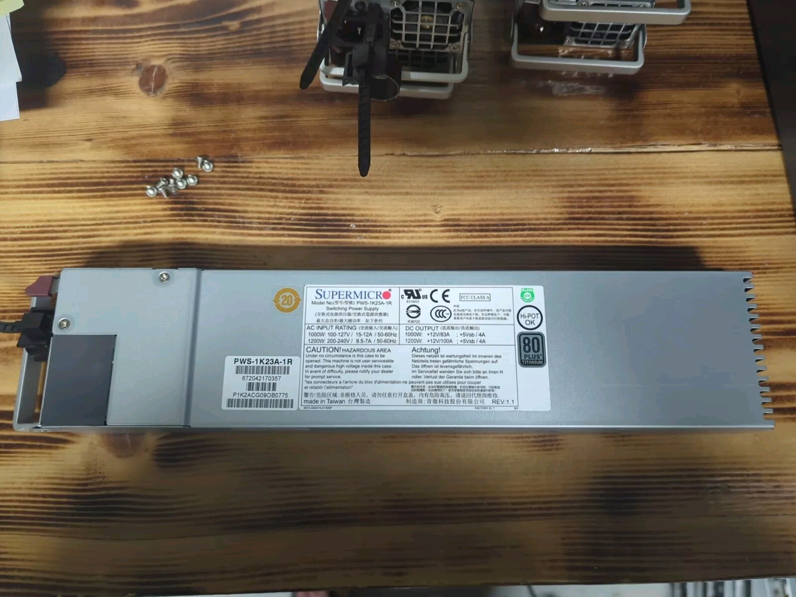 Supermicro PWS-1K23A-1R 1200W Max 80Plus Titanium Server Power Supply