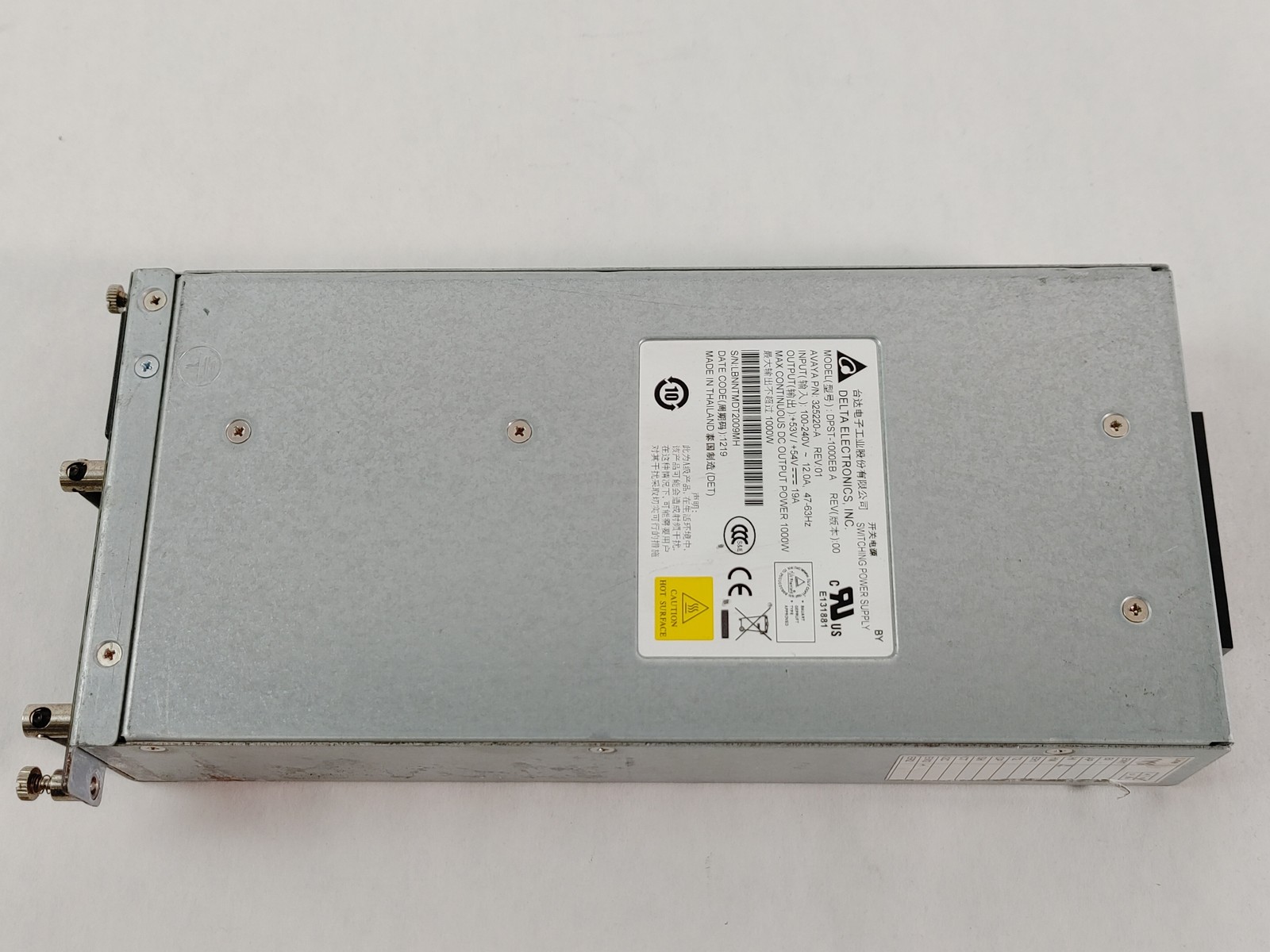 Delta DPST-1000EB A 1000W 1U Server Power Supply For Avaya 5600