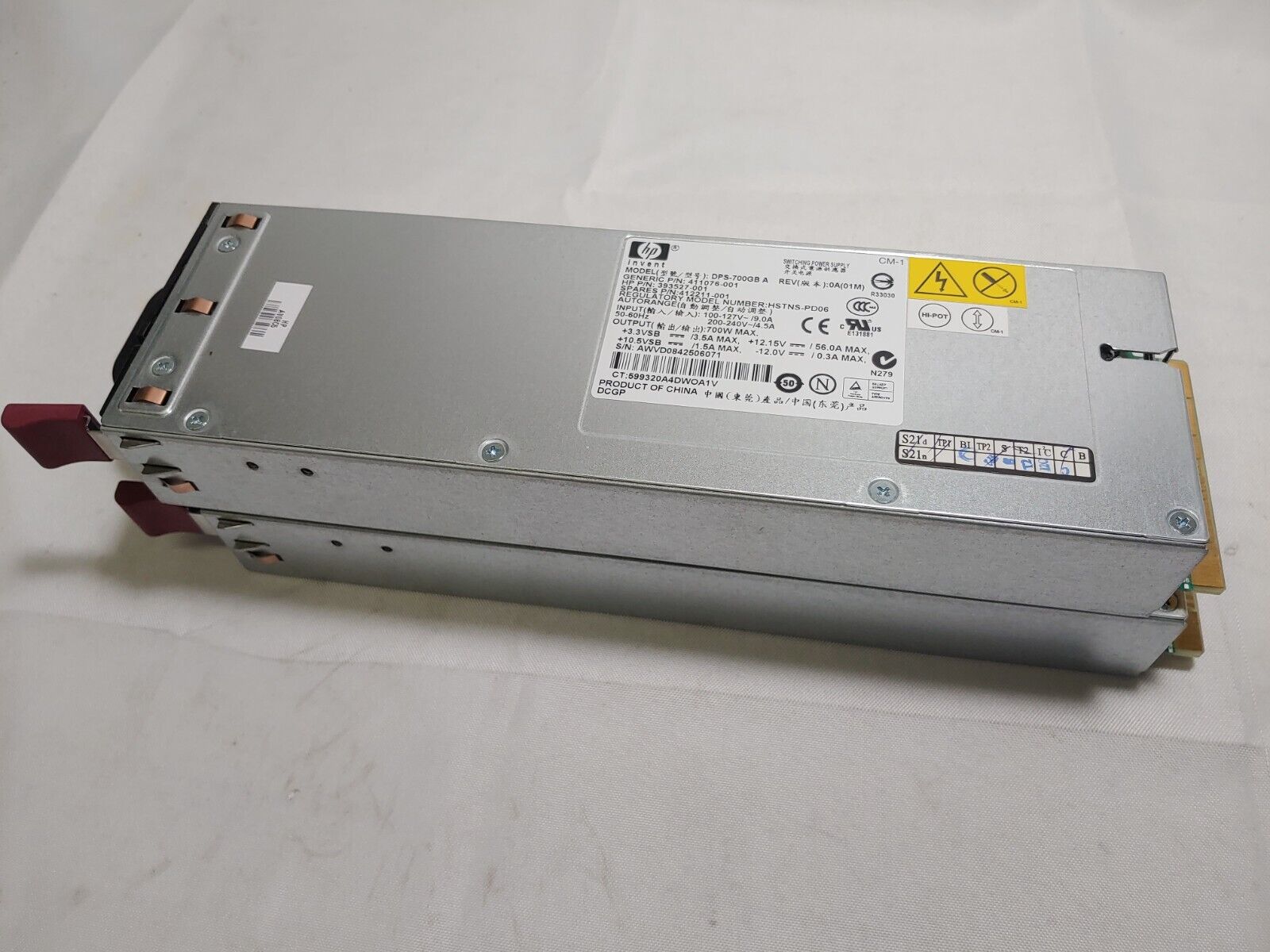 Lot of 2 HP DPS-700GB 700W Server Power Supply