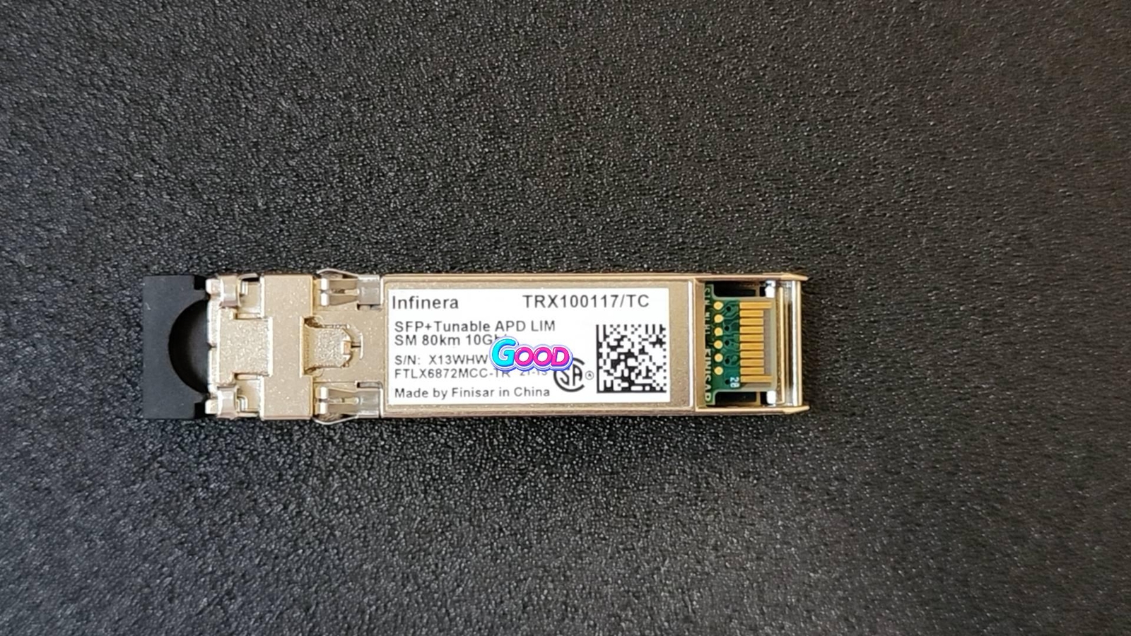 Infinera TRX100117/TC 80KM SFP+ Transceiver 10G DWDM Tunable APD LIM SMF LC
