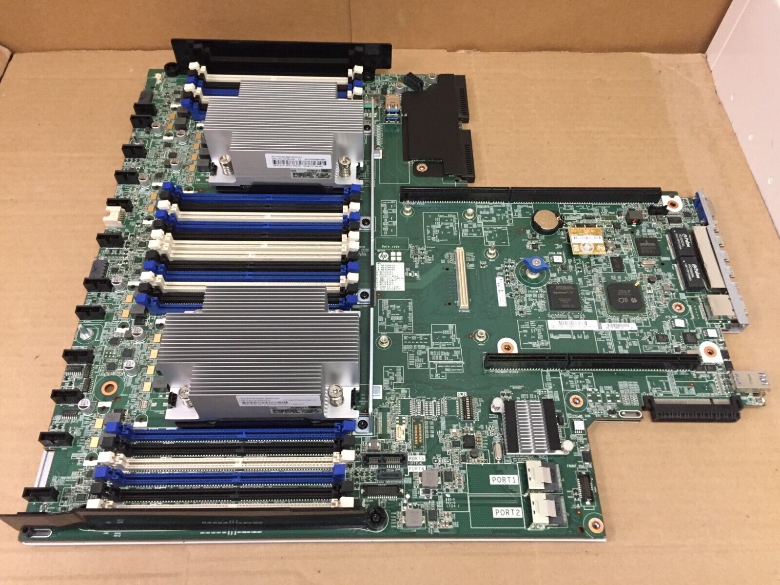 HP ProLiant DL380 Gen9 Server Motherboard 843307-001 w/2x XEON E5-2650V4 Heatsin