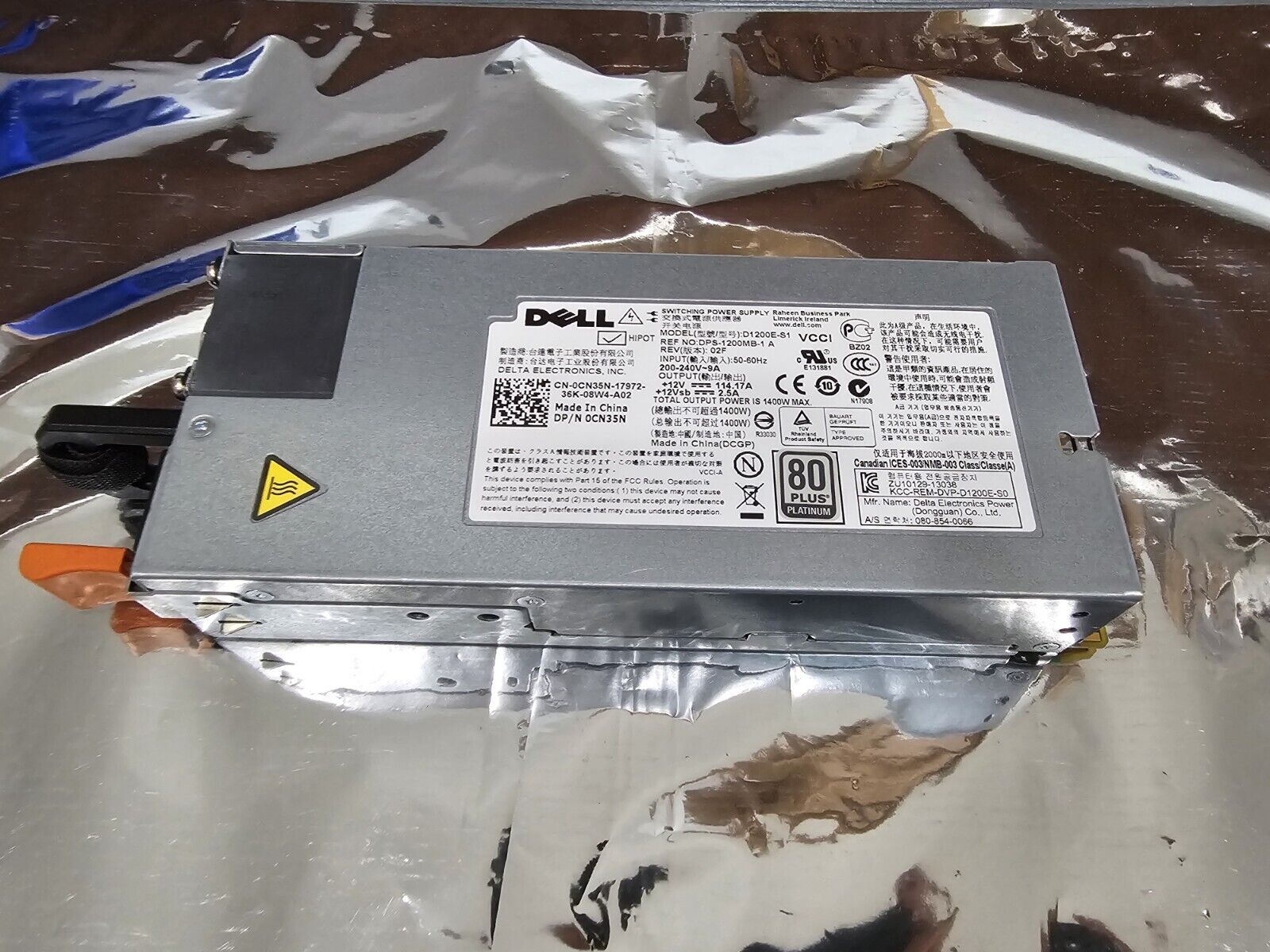 Dell 0CN35N CN35N D1200E-S1 1400W Server Power Supply