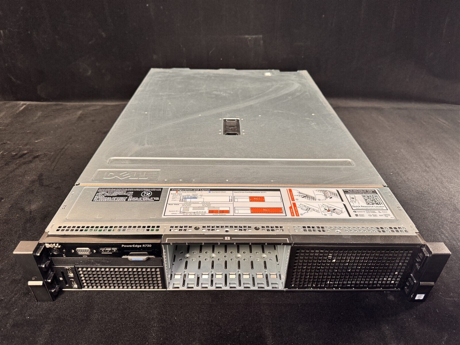 DELL POWEREDGE R730 8SFF 2x 8 CORE E5-2620V4 2.1GHz 16GB RAM H730 NO HDD