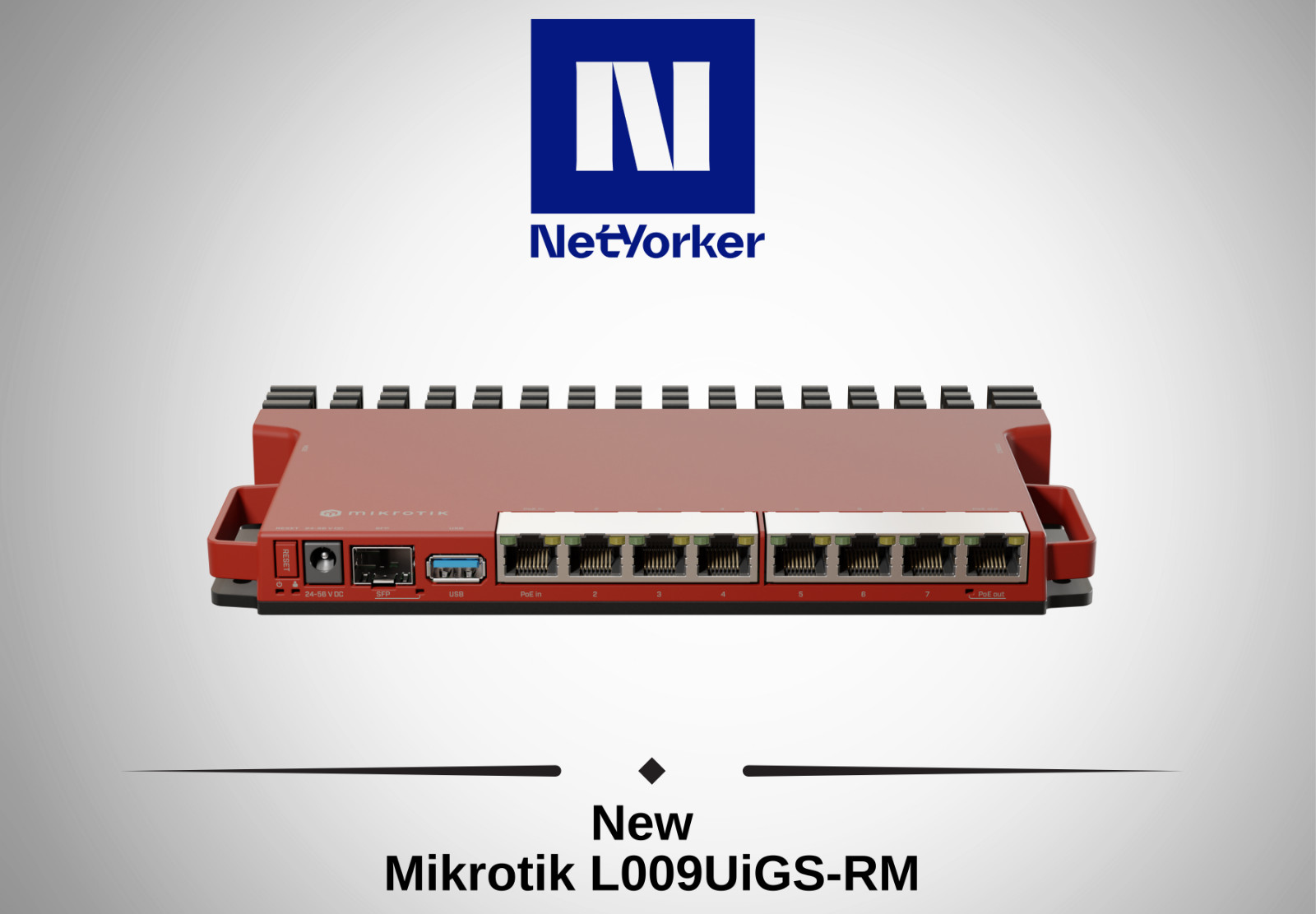 Mikrotik L009UiGS-RM  8 Port Giga 2.5G SFP Router