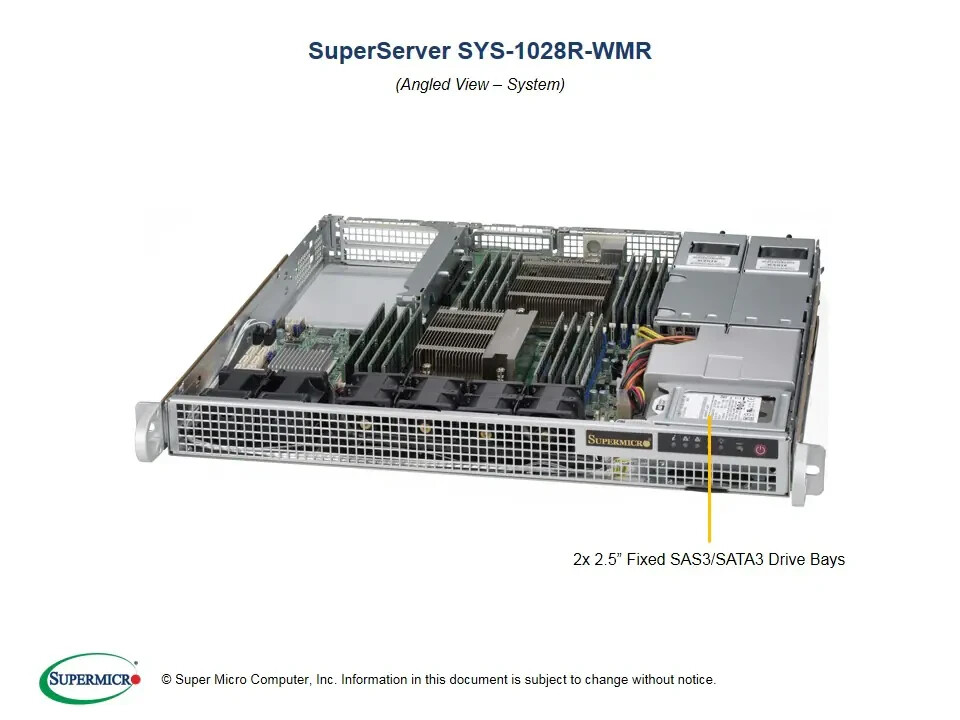 ✅*Authorized Partner*Supermicro SYS-1028R-WMR 1U Rackmout W/ X10DRW-E