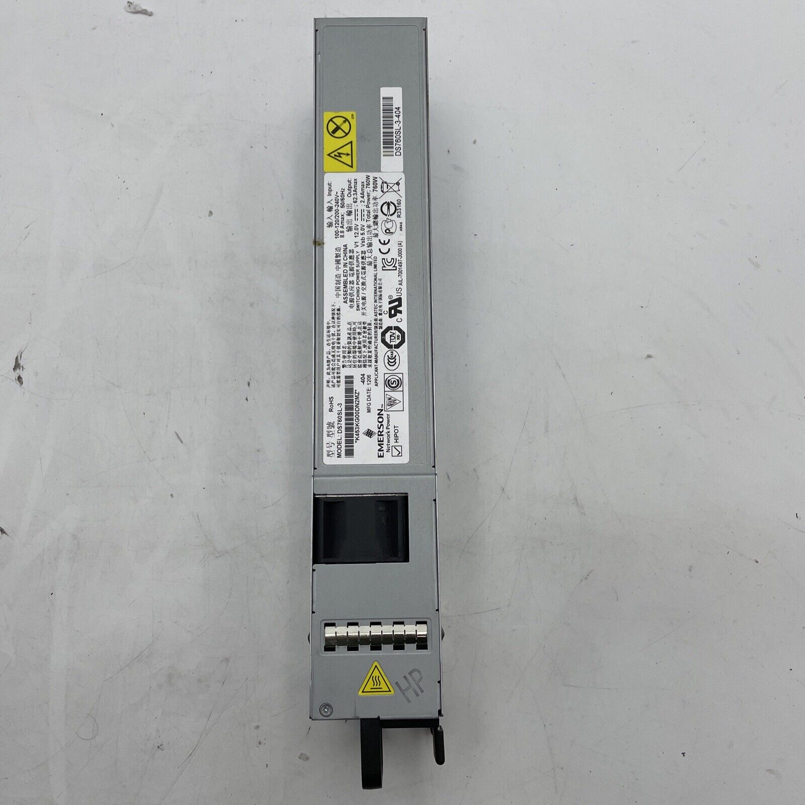 Lot of 2 Emerson DS760SL-3 760 Watt Server Power Supply MW2F3