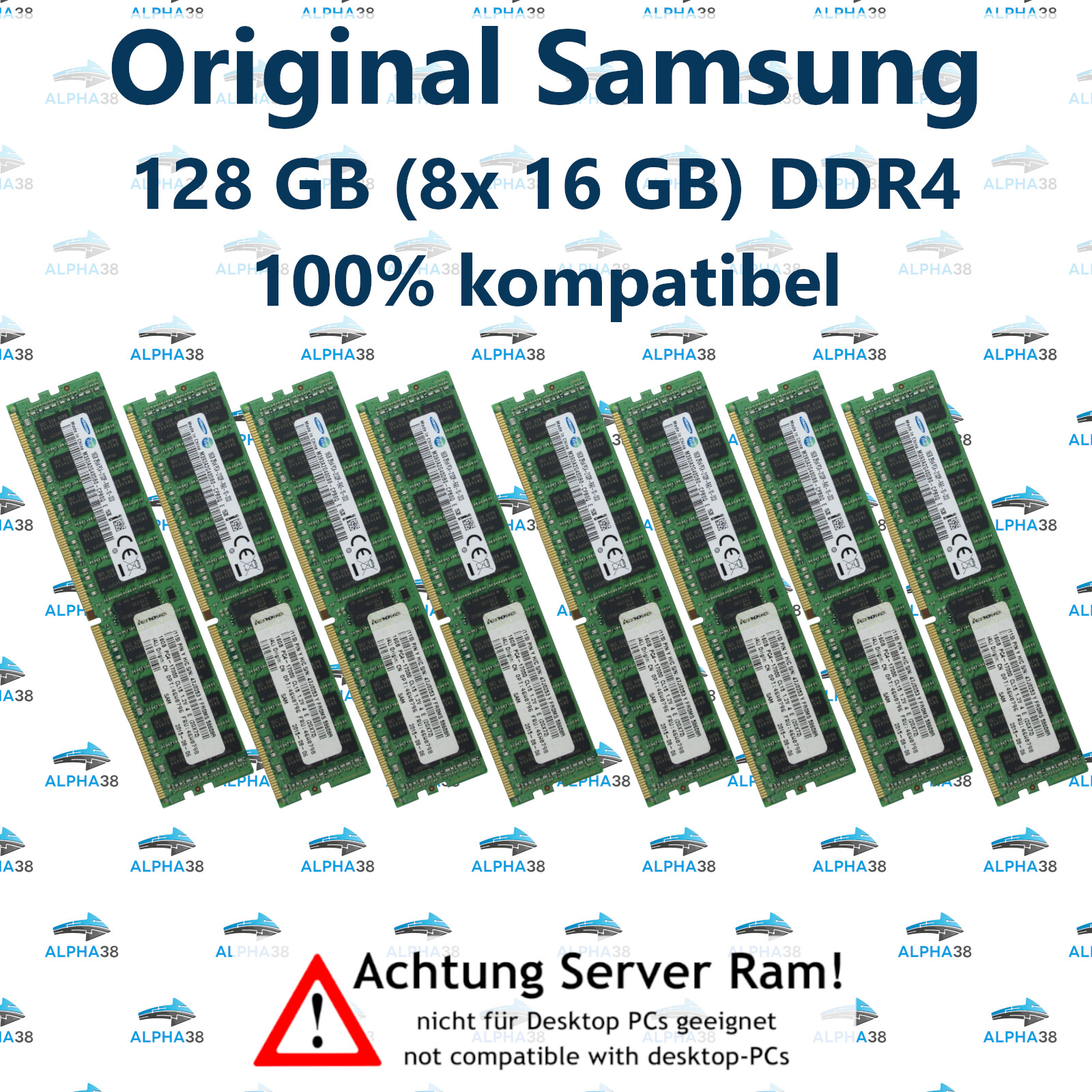 128 GB (8x 16 GB) RDIMM DDR4-2133 Supermicro 5018D-FN4T 5018D-FN8T Server RAM