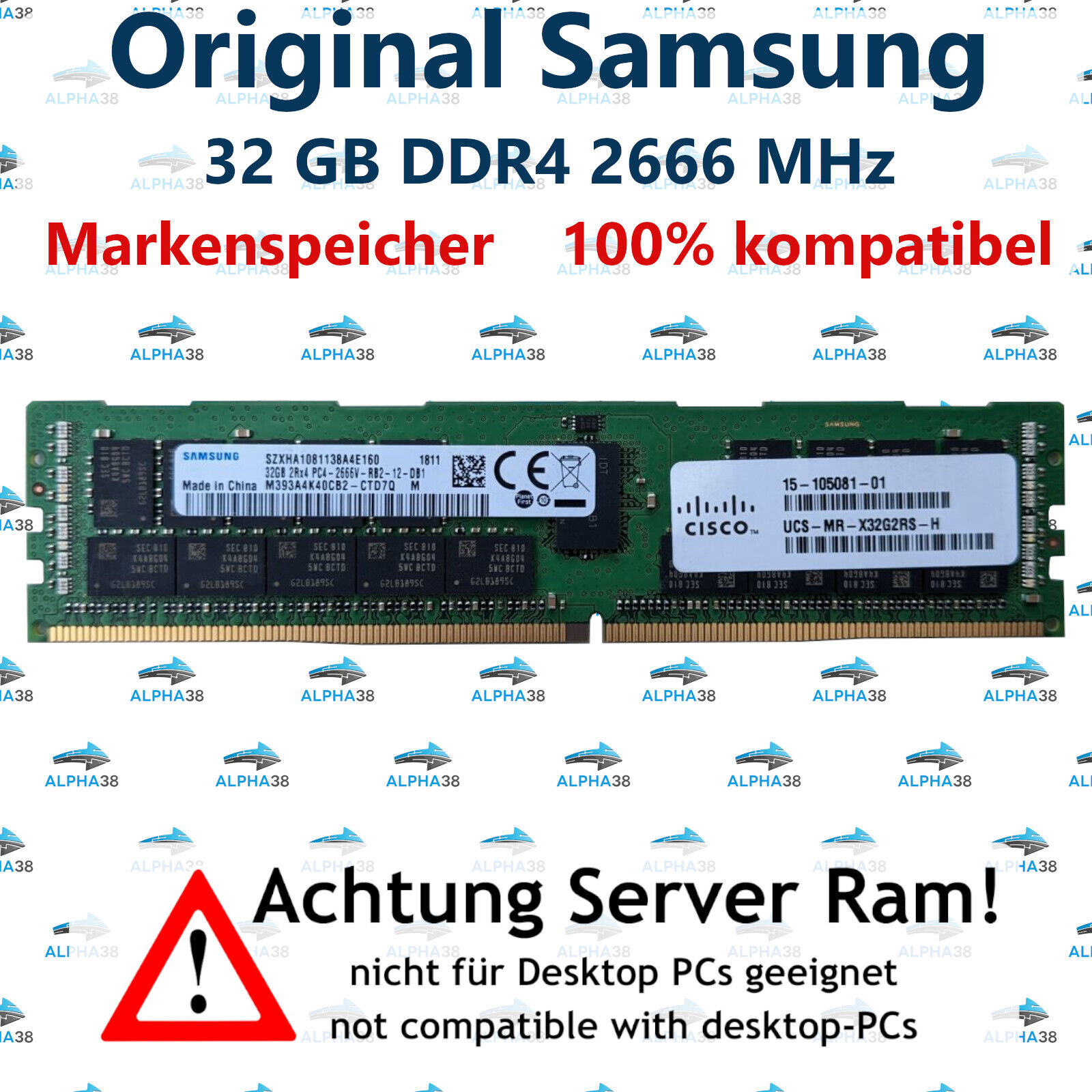 32 GB RDIMM ECC DDR4-2666 Supermicro 5018D-FN4T 5018D-FN8T Server RAM