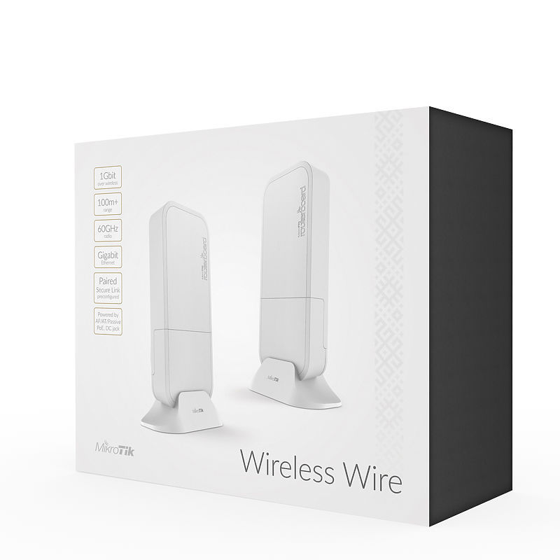 Used Mikrotik Wireless Wire RBwAPG-60ad kit 60 GHz wireless link 1 Gbit
