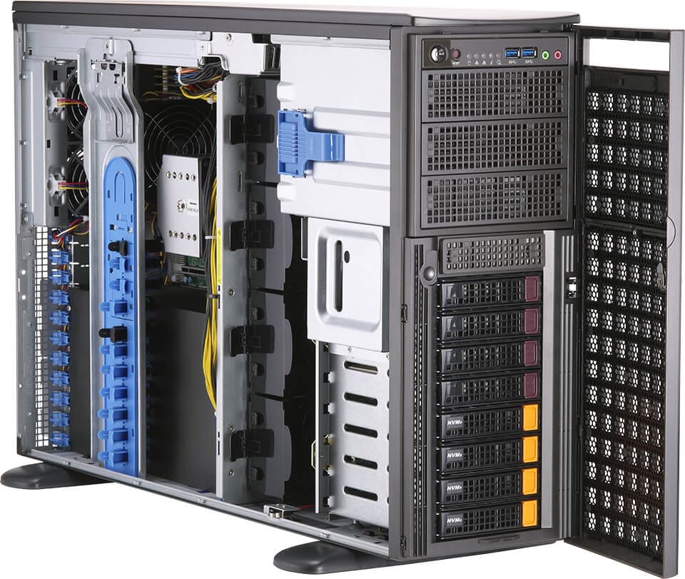 SUPERMICRO SuperServer SYS-740GP-TNRT DP Intel Tower Workstation with 4 GPUs