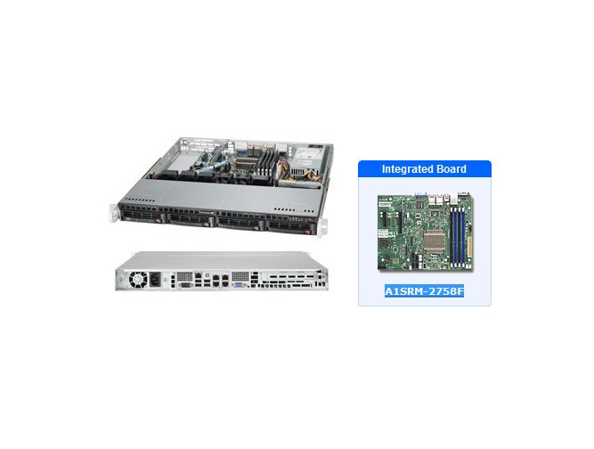 *NEW* SuperMicro SYS-5018A-MHN4 1U Server with A1SRM-2758F Motherboard