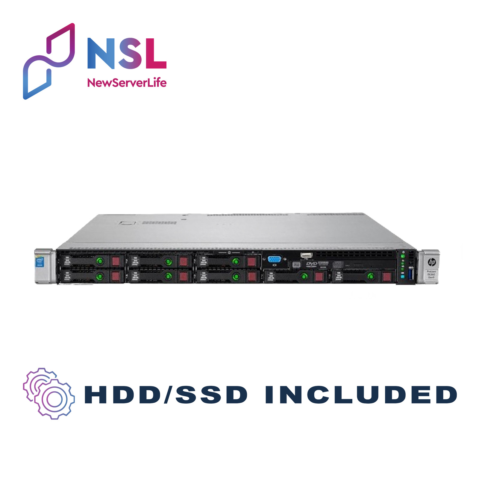 HP ProLiant DL360 Gen9 2x 2697Av4 2.6GHz =32C 32GB P440AR 2x 1.2TB SAS 4xRJ45