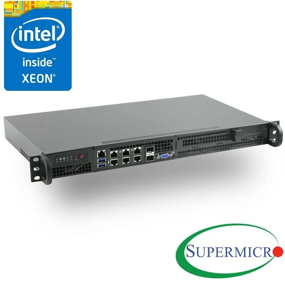 ✅*Authorized Partner* SYS-5018D-FN8T-E XeonD 1URackmount,10GbE,SFP+ barebone