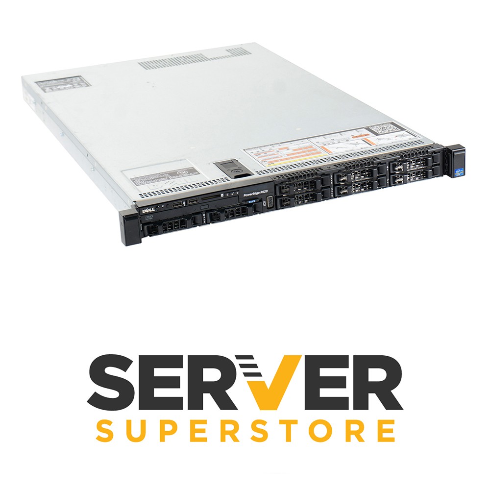 Dell PowerEdge R620 Server 2x E5-2620 V2 = 12 Cores H710 32GB RAM 2x trays