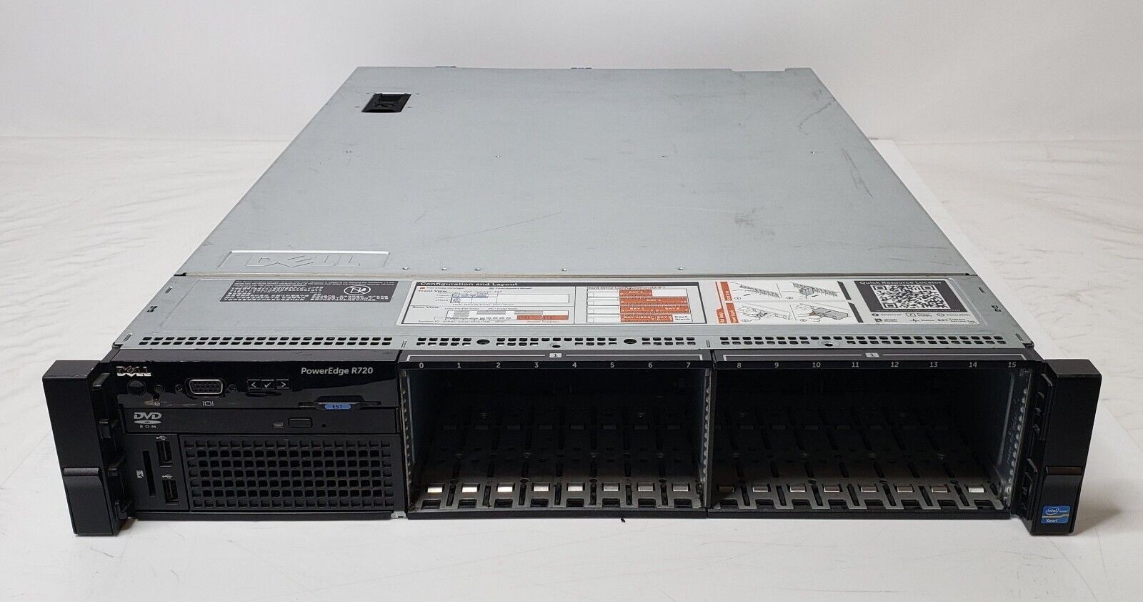 Dell PowerEdge R720 Dual Intel Xeon E5-2650 @2.00GHz 128GB RAM No HDD 2X Raid