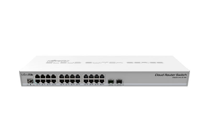 Mikrotik CRS326-24G-2S+RM Cloud Router Switch, 24xGbit LAN, 2xSFP+, Rackmount