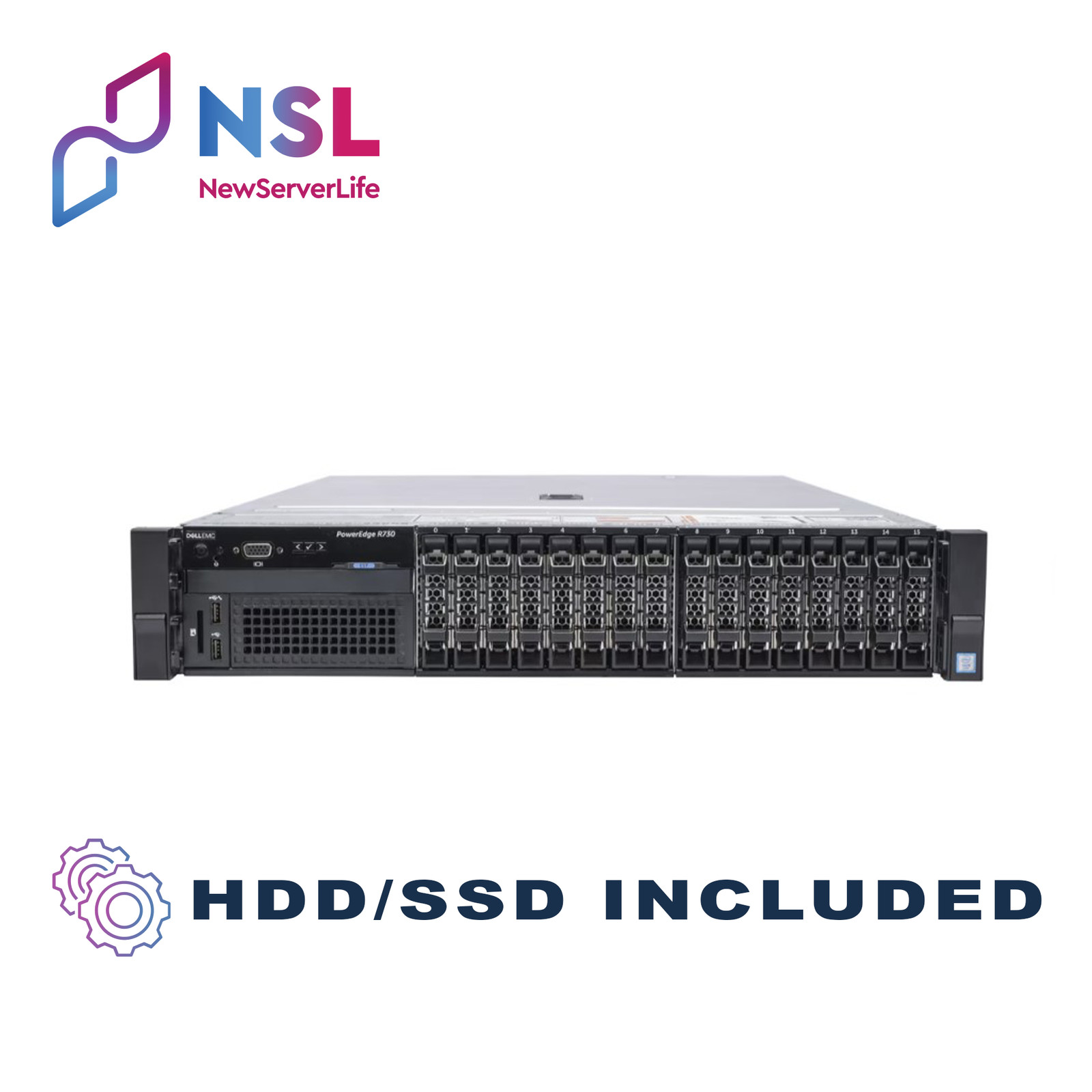 DELL R730 16SFF 2x E5-2650v4 2.2GHz =24 Cores 64GB H730 2x 1.2TB SAS 4xRJ45