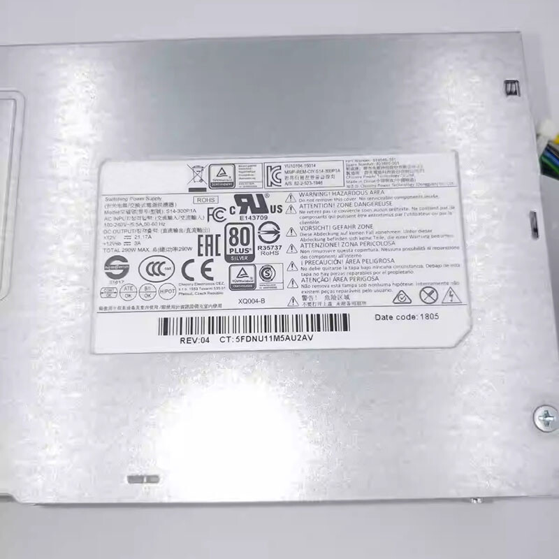 818046-501 For HP Server Power Supply 823805-001 290W S14-300P1A DL20 G9
