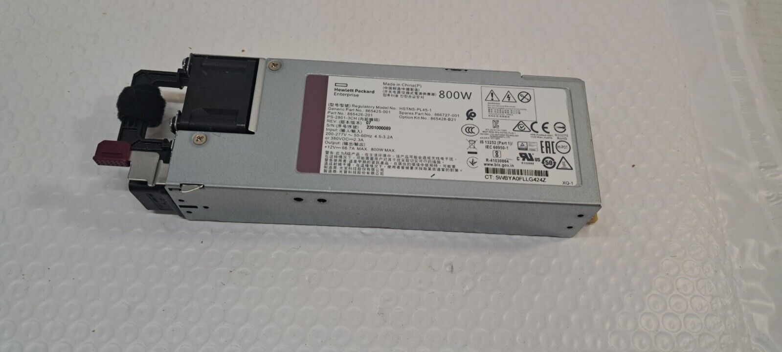 HSTNS-PL45-1 865428-B21 HP 800W Server Power Supply 866727-001 865426-201
