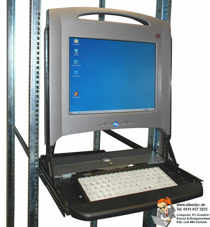 Comfortably Extendable! TFT Dell Monitor And Keyboard Console For Server Rack