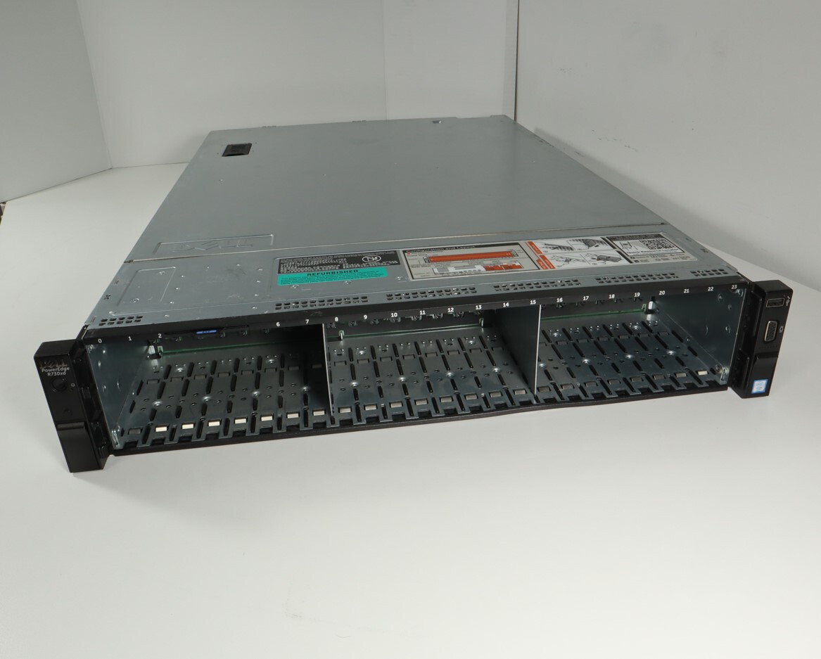 Dell PowerEdge R730xd 2U Server 24SFF 1x 8 core E5-2667v3 3.2 GHZ 32GB RAM H730