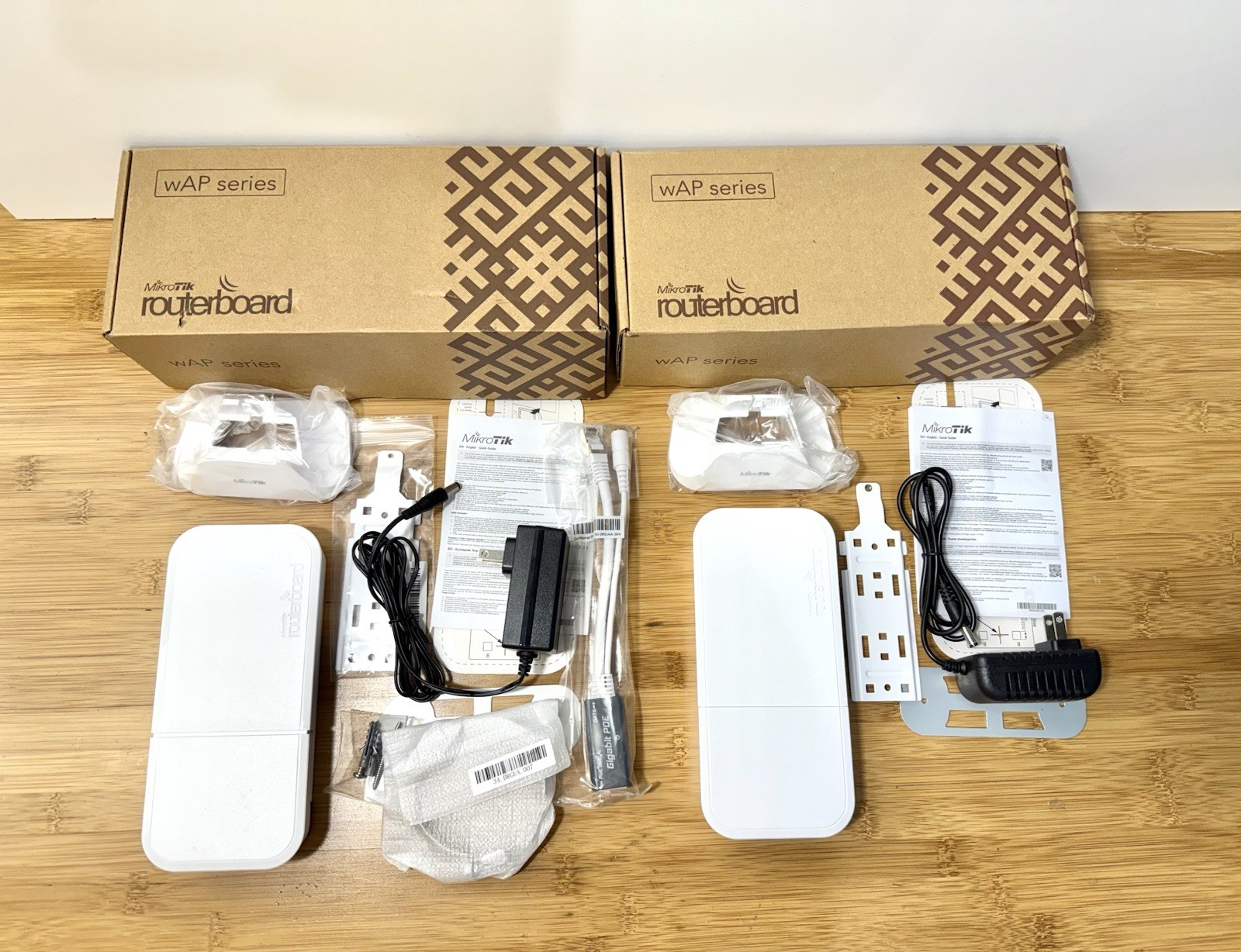 Two MikroTik  Router Board wAP ac RBwAPG-5HacD2HnD