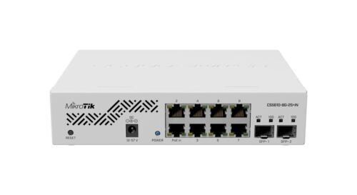 Mikrotik Cloud Smart Switch (CSS610-8G-2S+IN) 8x Gigabit Ports 2x SFP+ PoE-in