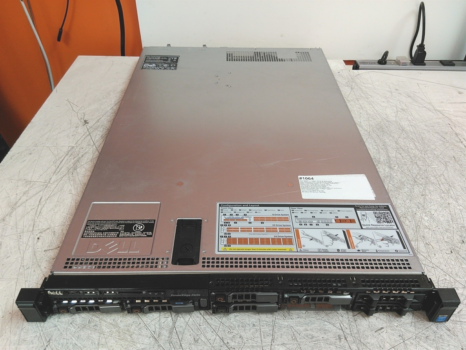 Dell PowerEdge R630 Server 2x Intel Xeon E5-2620v3 2.4GHz 64GB No HD PERC H730