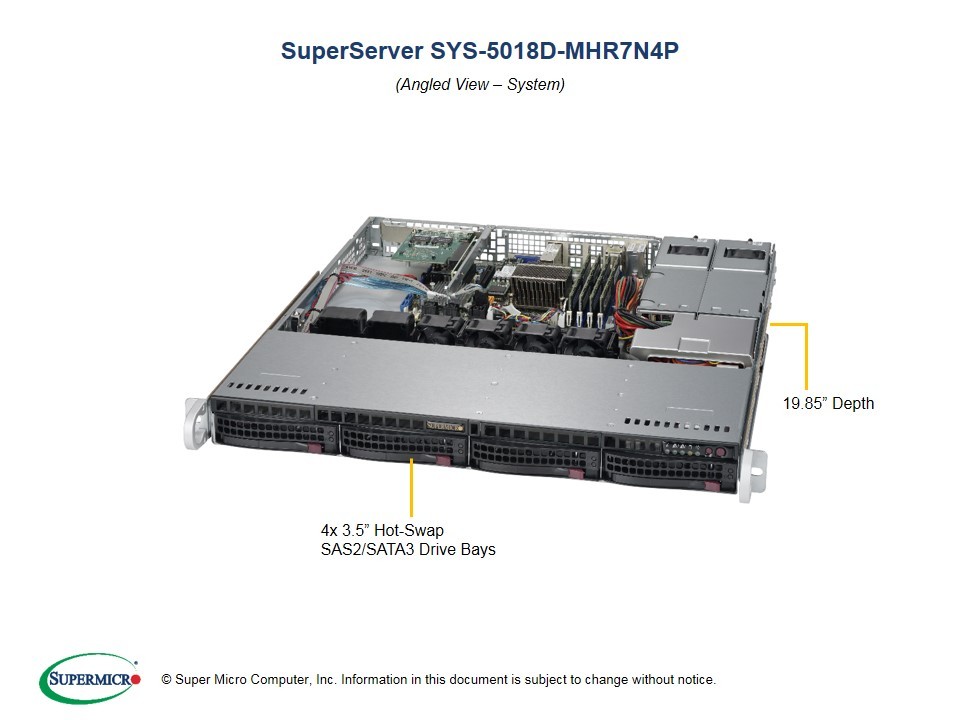 *NEW* SuperMicro SYS-5018D-MHR7N4P 1U Server
