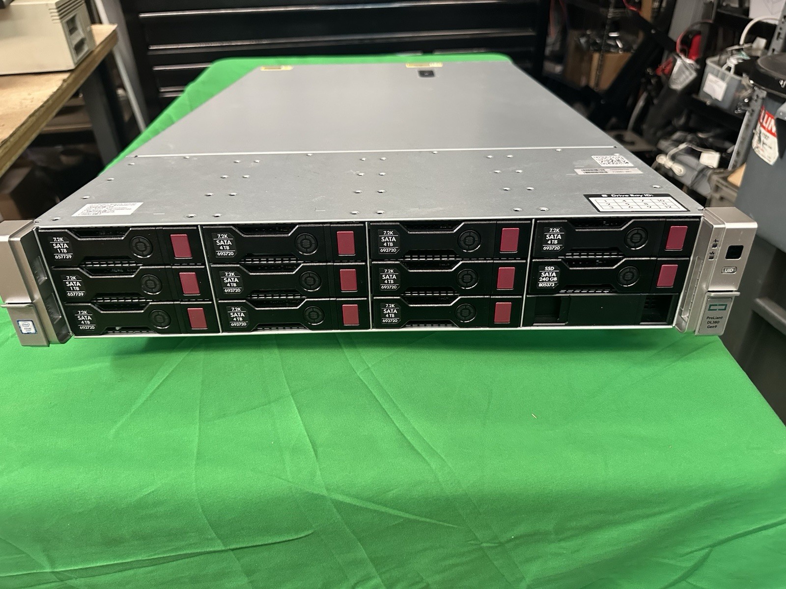 HP ProLiant DL380 Gen9 12 bay  2X E5-2620V3 2.20Ghz 64GB Ram 10x4TB HD