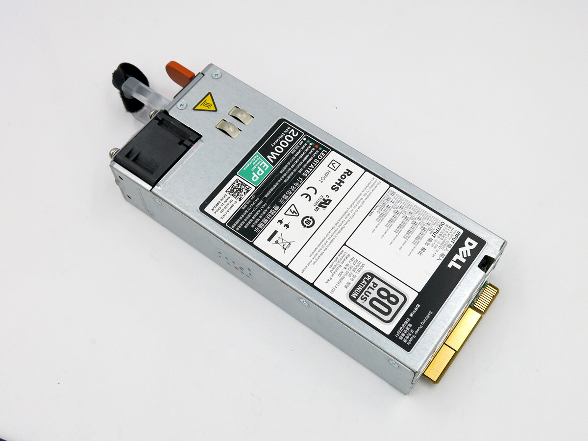 2000 Watt Power Supply Dell Platinum 94% Efficiency Server PSU