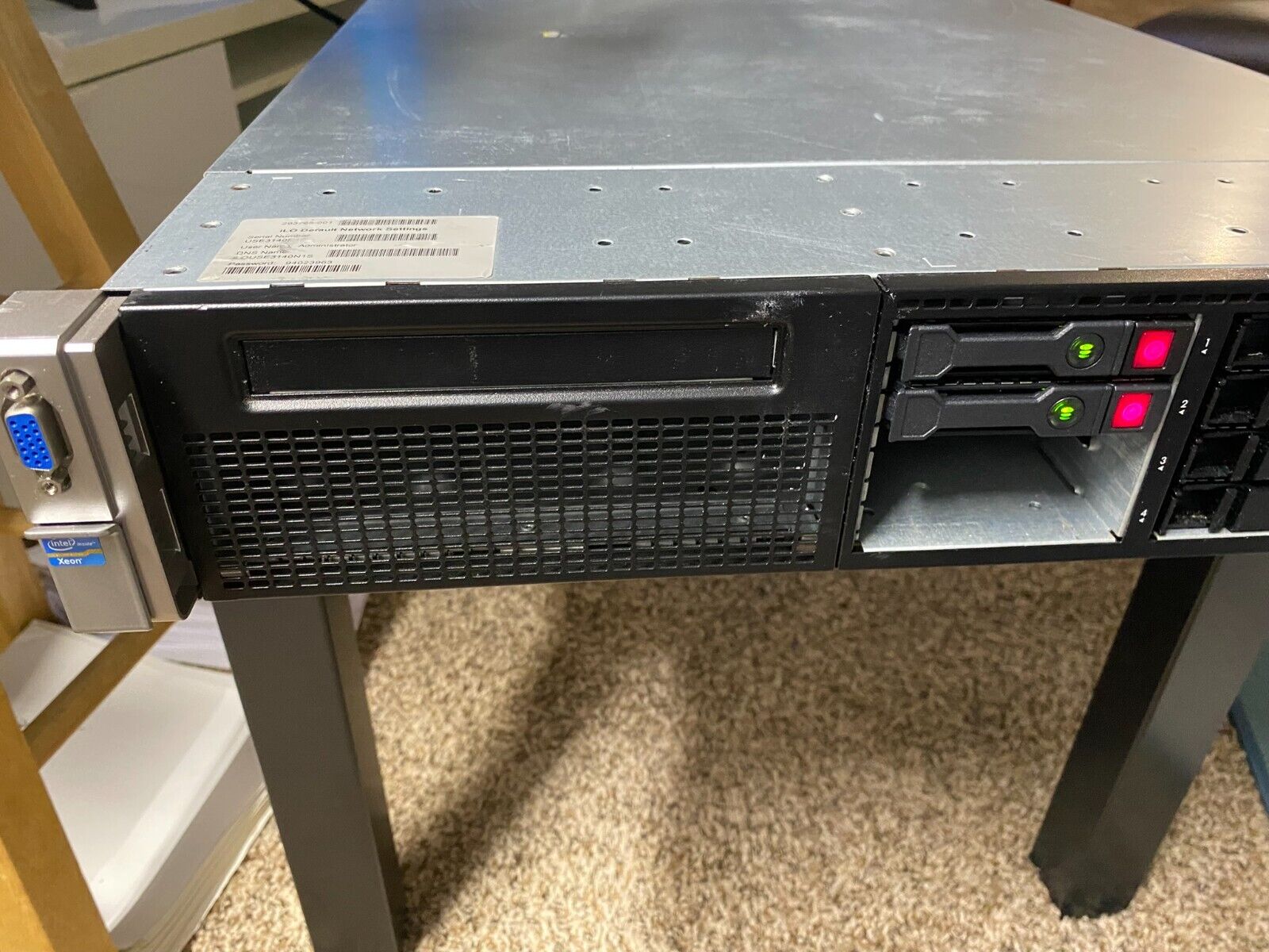 HP Proliant DL380p G8 | 2x 2.5Ghz E5-2609 32GB | 146 GB HDD