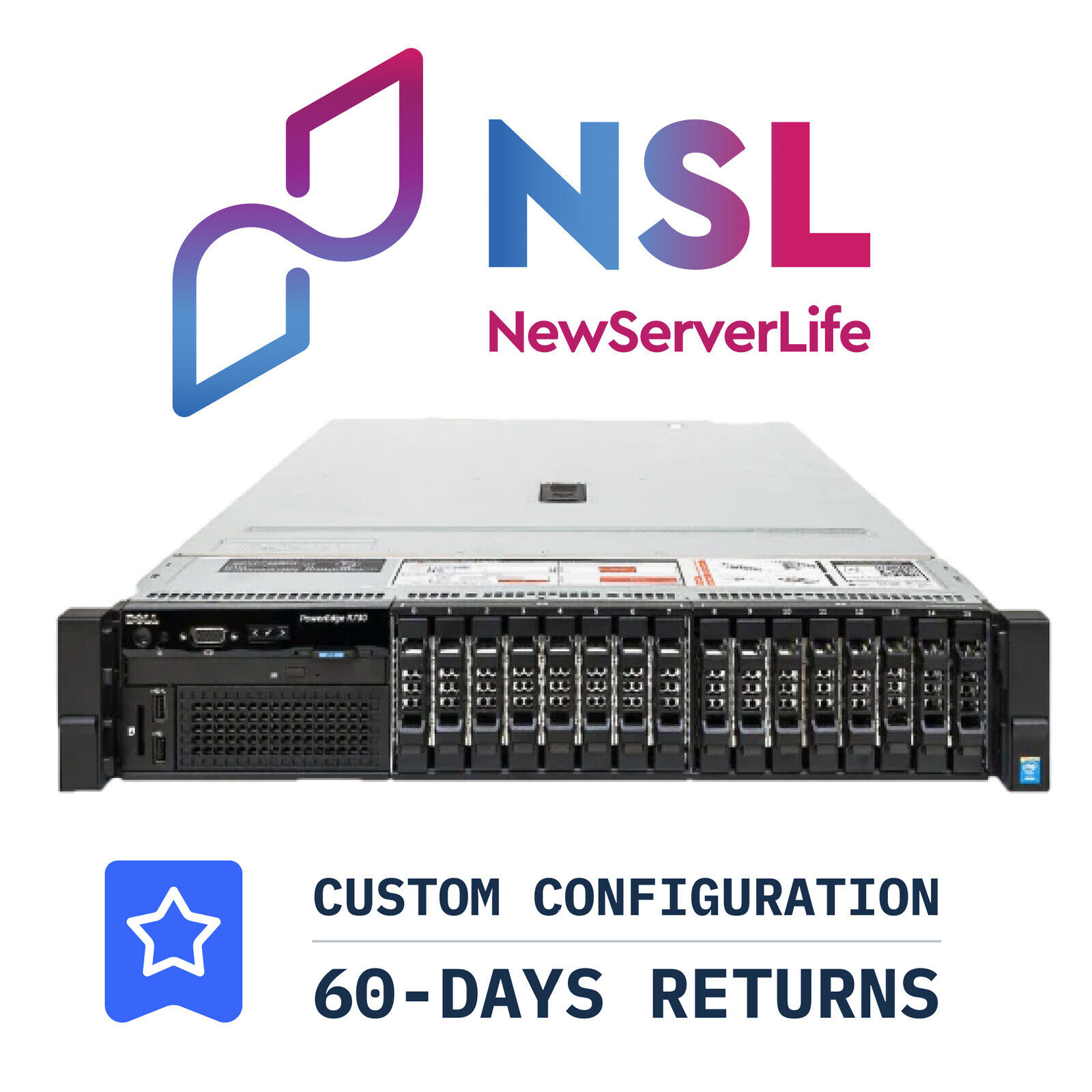 DELL PowerEdge R730 16SFF Server 2x 2697Av4 2.6GHz =32 Cores 64GB H730 4xRJ45