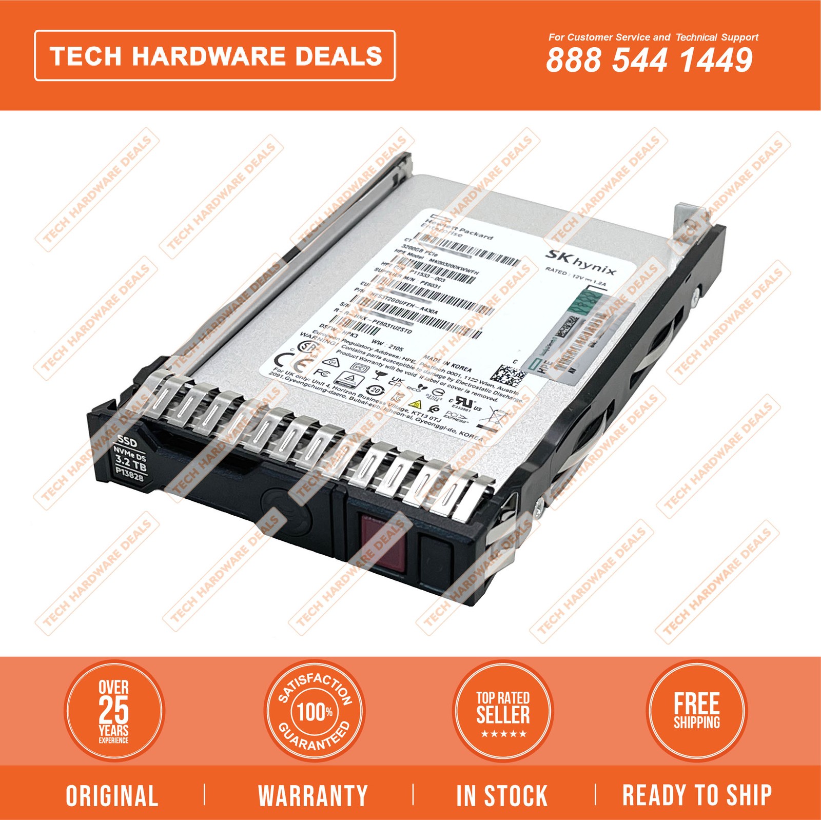 P13672-B21    HPE 3.2TB NVMe MP MU SFF SCN U.2 PE6031 SSD