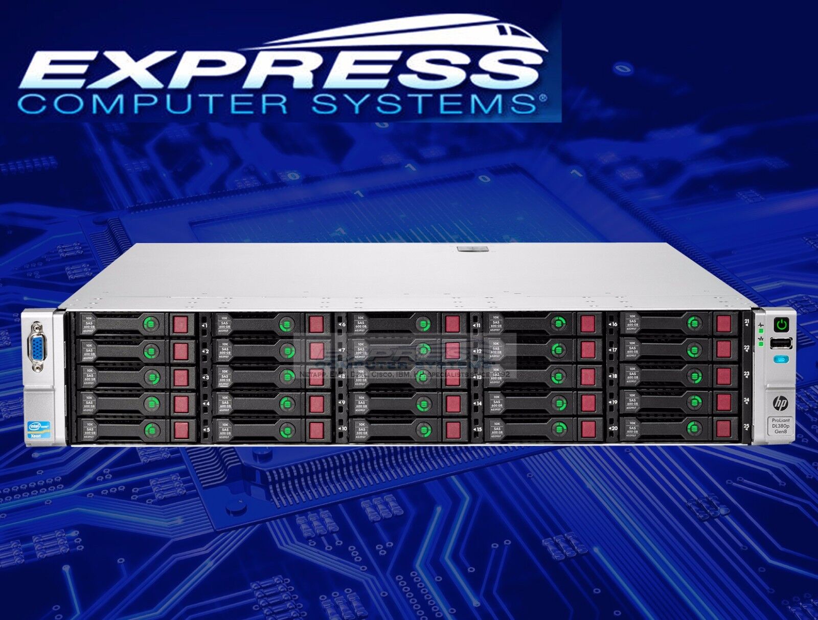 HP ProLiant DL380p G8 Gen8 2x E5-2640 2.5GHz 6-Core 48GB 5x 200GB SFF SSD