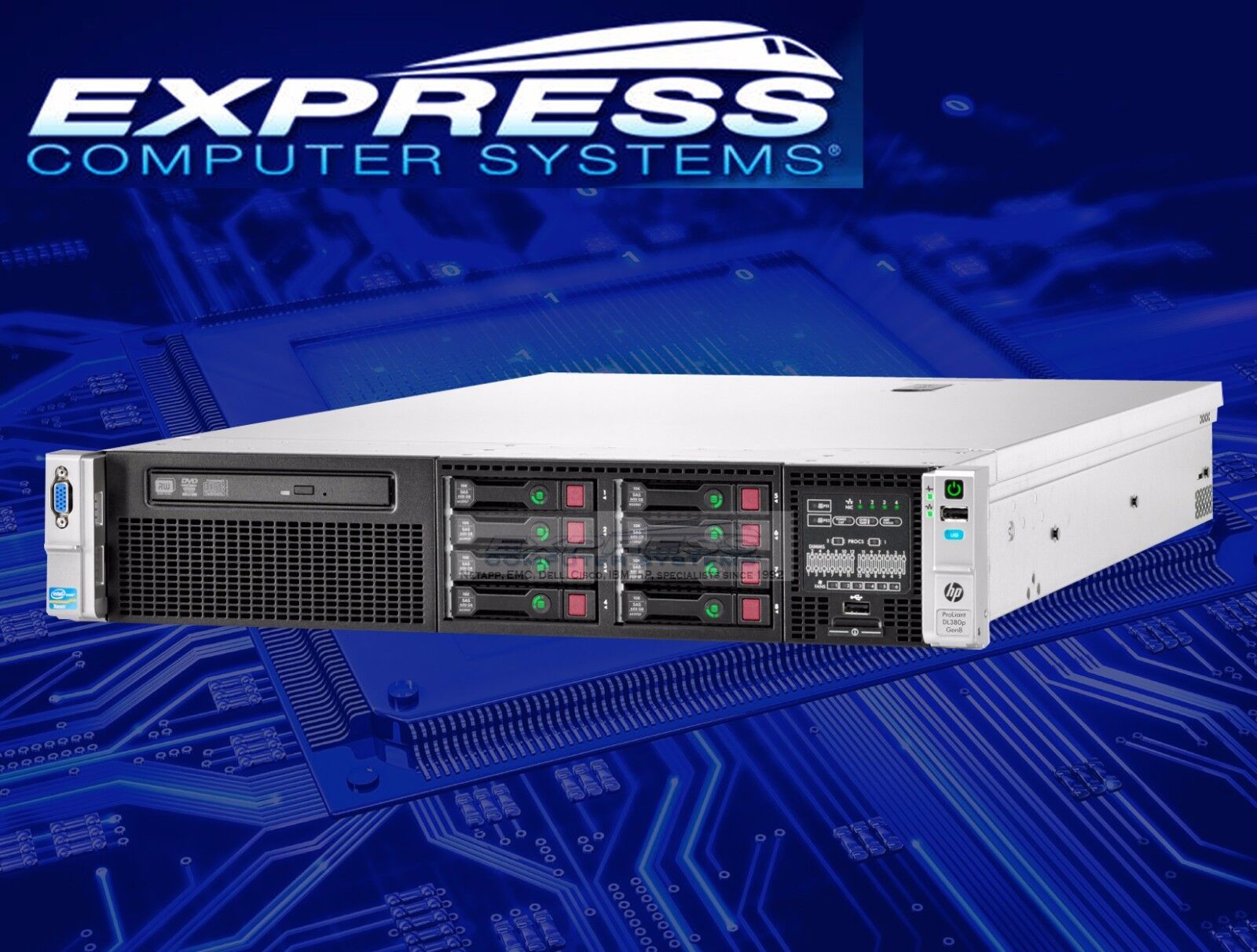 HP ProLiant DL380p G8 Gen8 E5-2650 2GHz 8-Core 24GB 8x 146GB 15K SFF