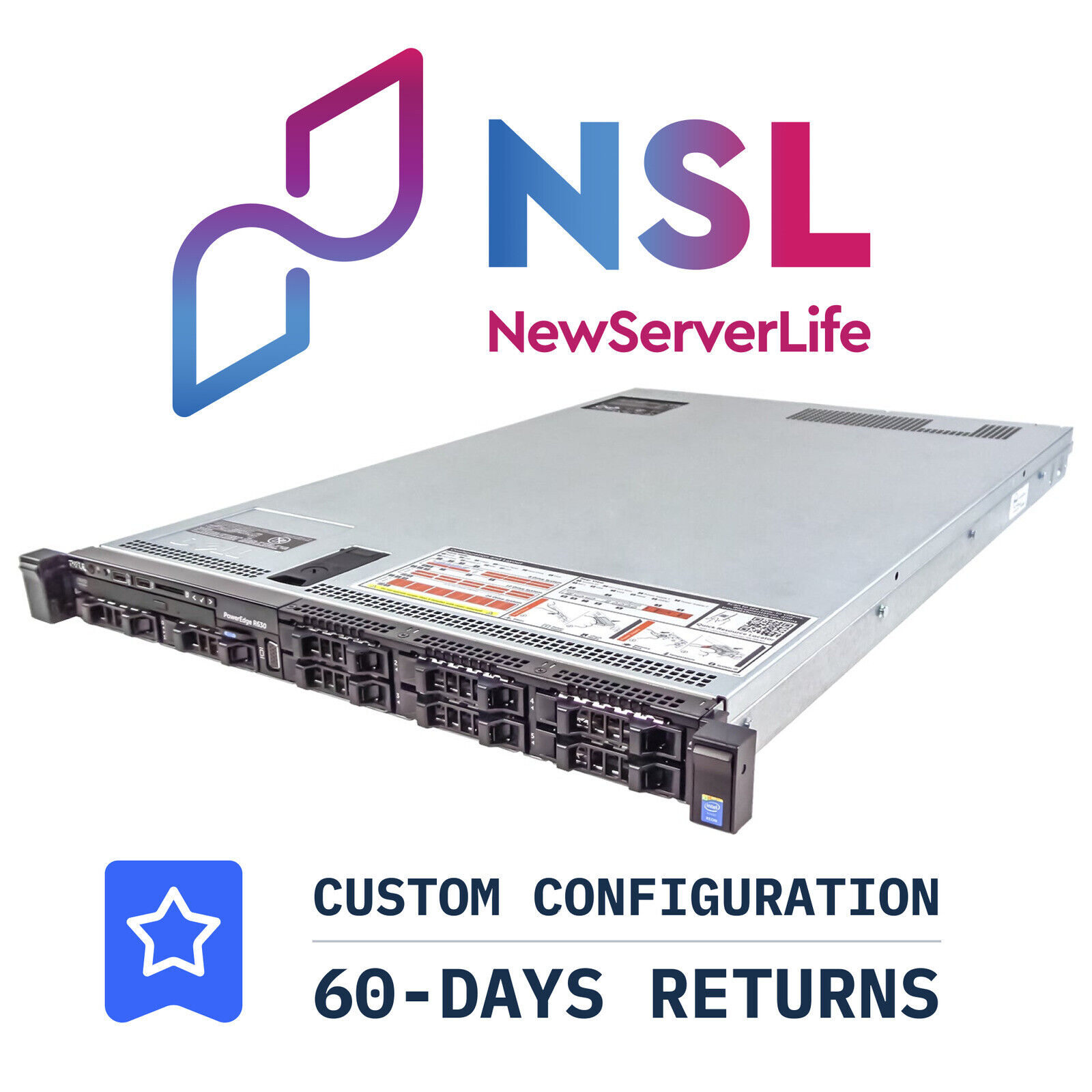 DELL PowerEdge R630 8SFF Server 2x 2697Av4 2.6GHz =32 Cores 64GB H730 4xRJ45