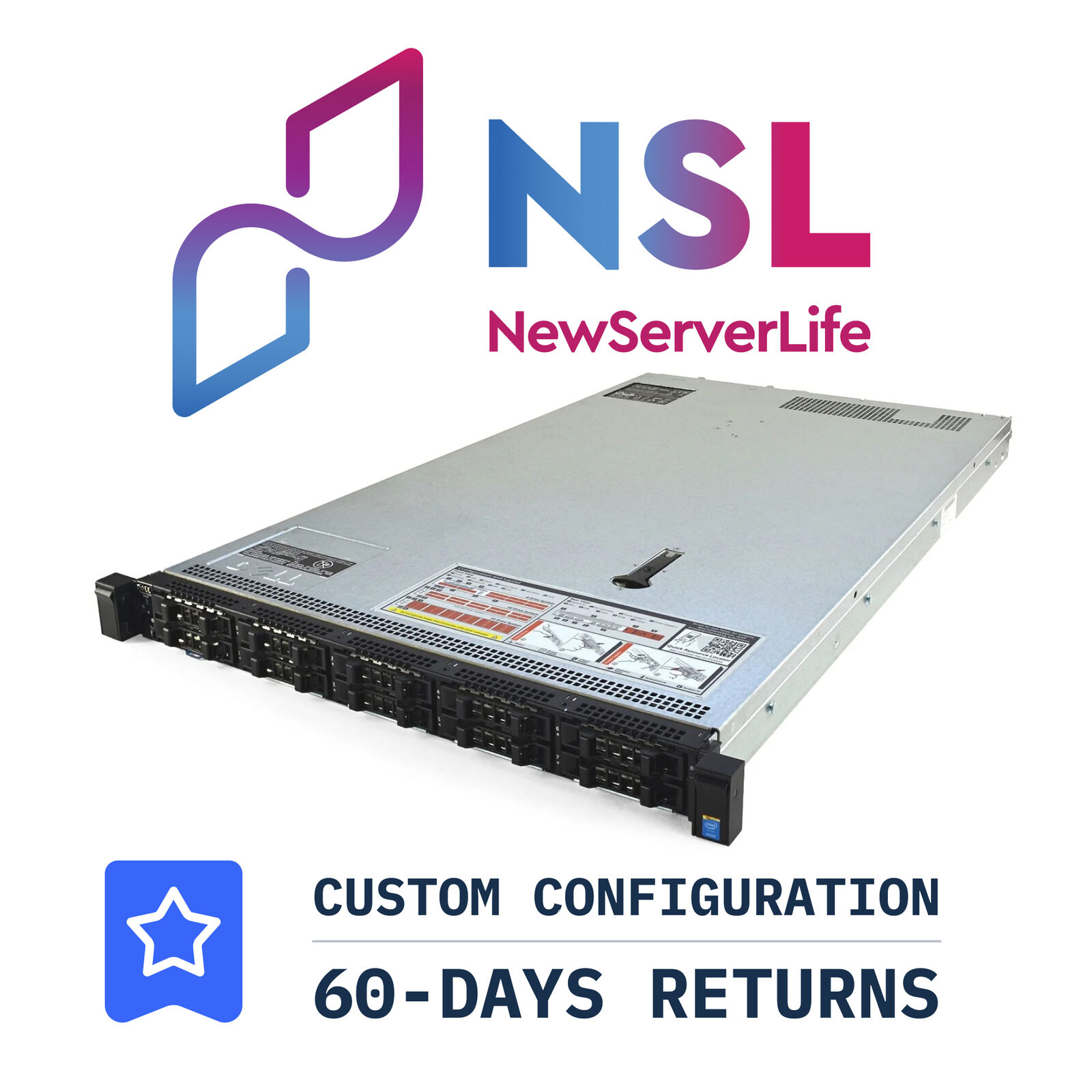 DELL PowerEdge R630 10 Bay SFF 2x E5-2690v3 2.6GHz =24 Cores 128GB H730 4xRJ45
