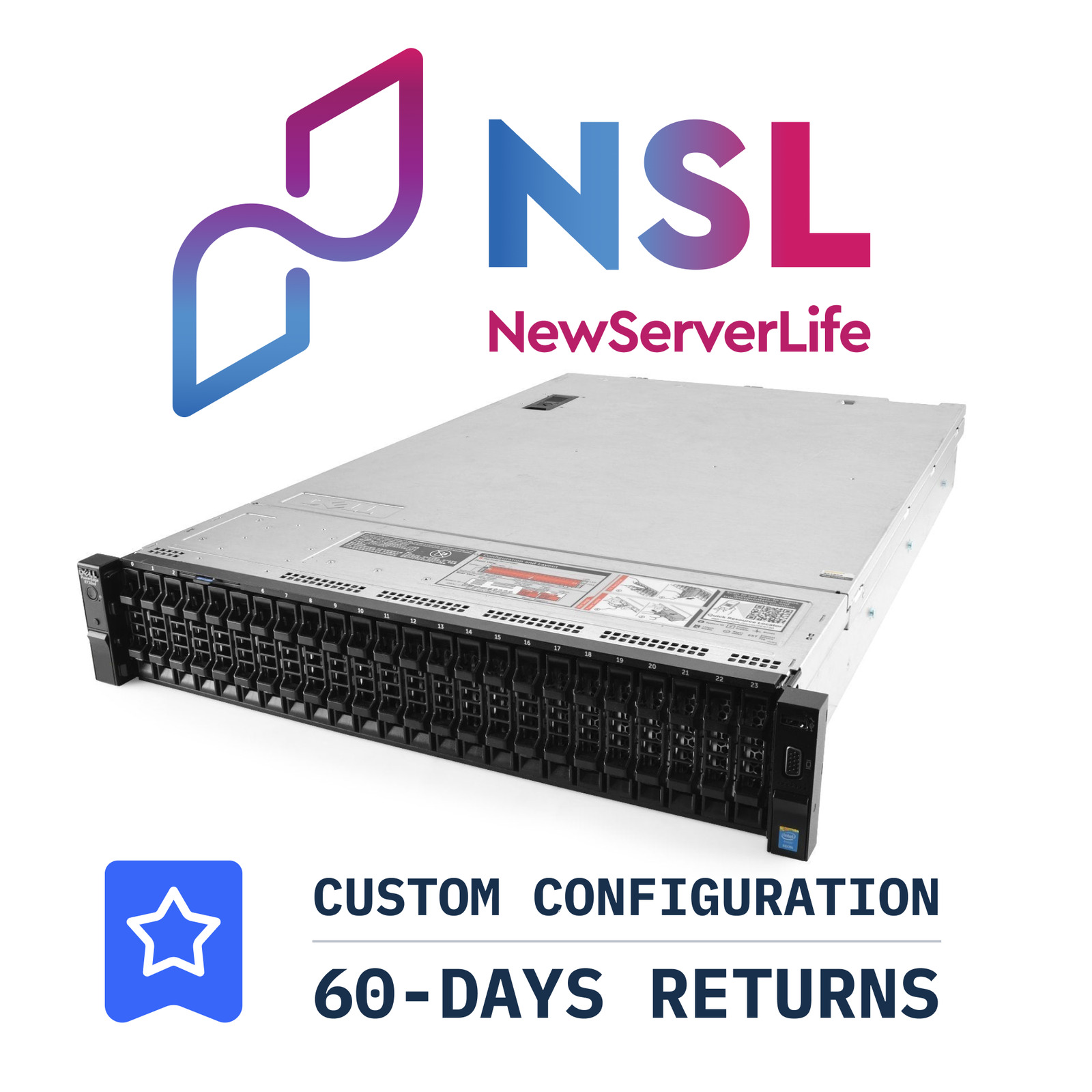 DELL PowerEdge R730XD 26 Bay 2x E5-2643v3 3.4GHz =12 Cores 64GB H730 4xRJ45