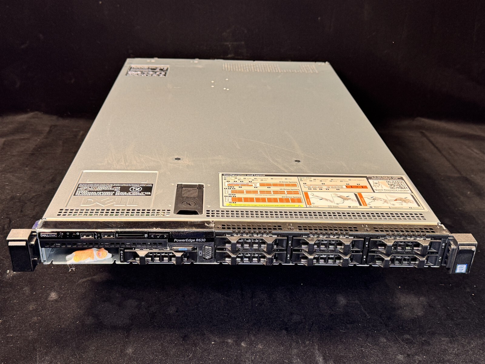 DELL POWEREDGE R630 8SFF 2x 8 CORE E5-2620V4 2.1GHz 128GB RAM 2x 1TB SATA S130