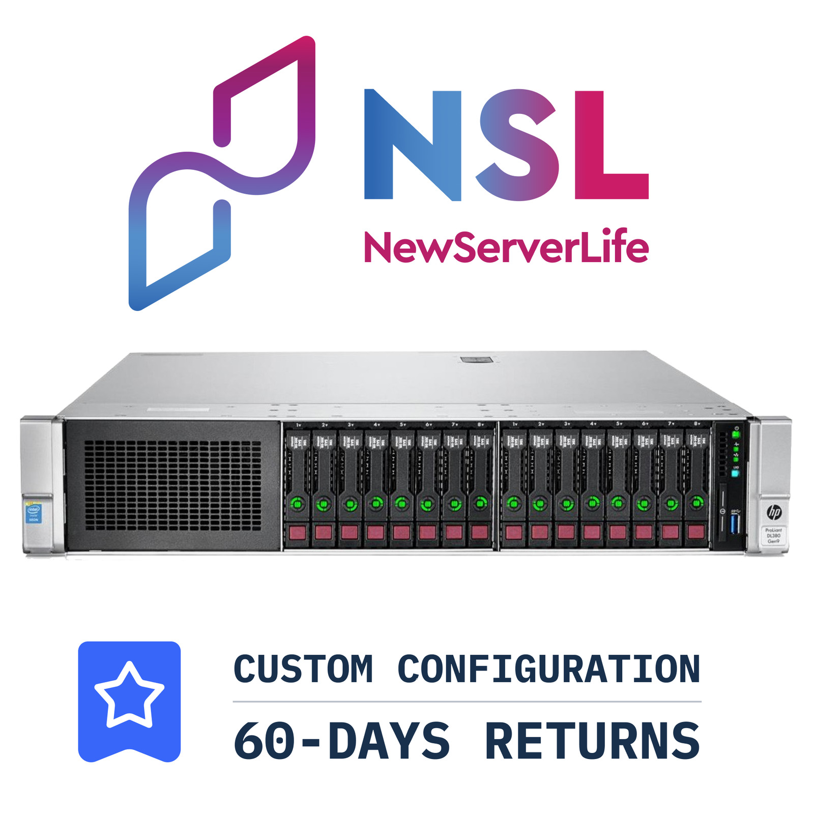 HP ProLiant DL380 Gen9 16SFF 2x E5-2650v3 2.3GHz =20 Cores 128GB P840 4xRJ45