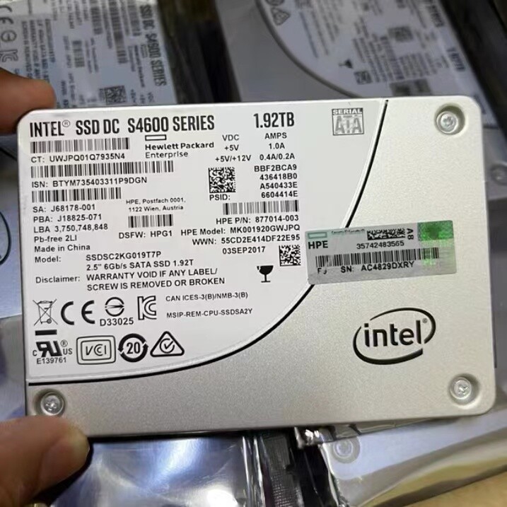 Intel SSD 1.92TB S4600 2.5″ 6.0 SATA III DC MLC SSDSC2KG019T7P for HP server