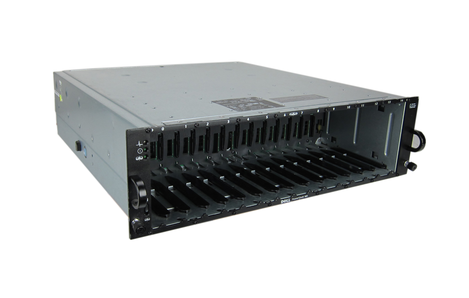 Dell PowerVault MD3000 Enclosure – 2x Single Port SAS Controller 2x 488W PSU