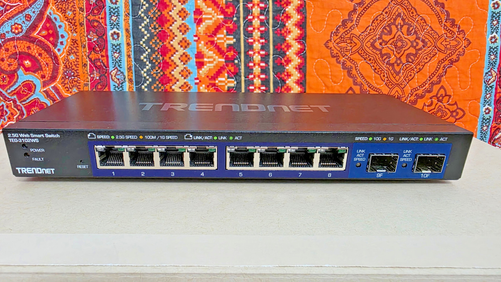 TRENDnet TEG-3102WS 10-Port Multi-Gig Web Smart Switch, 8 x 2.5GBASE-T, 2 x 10G
