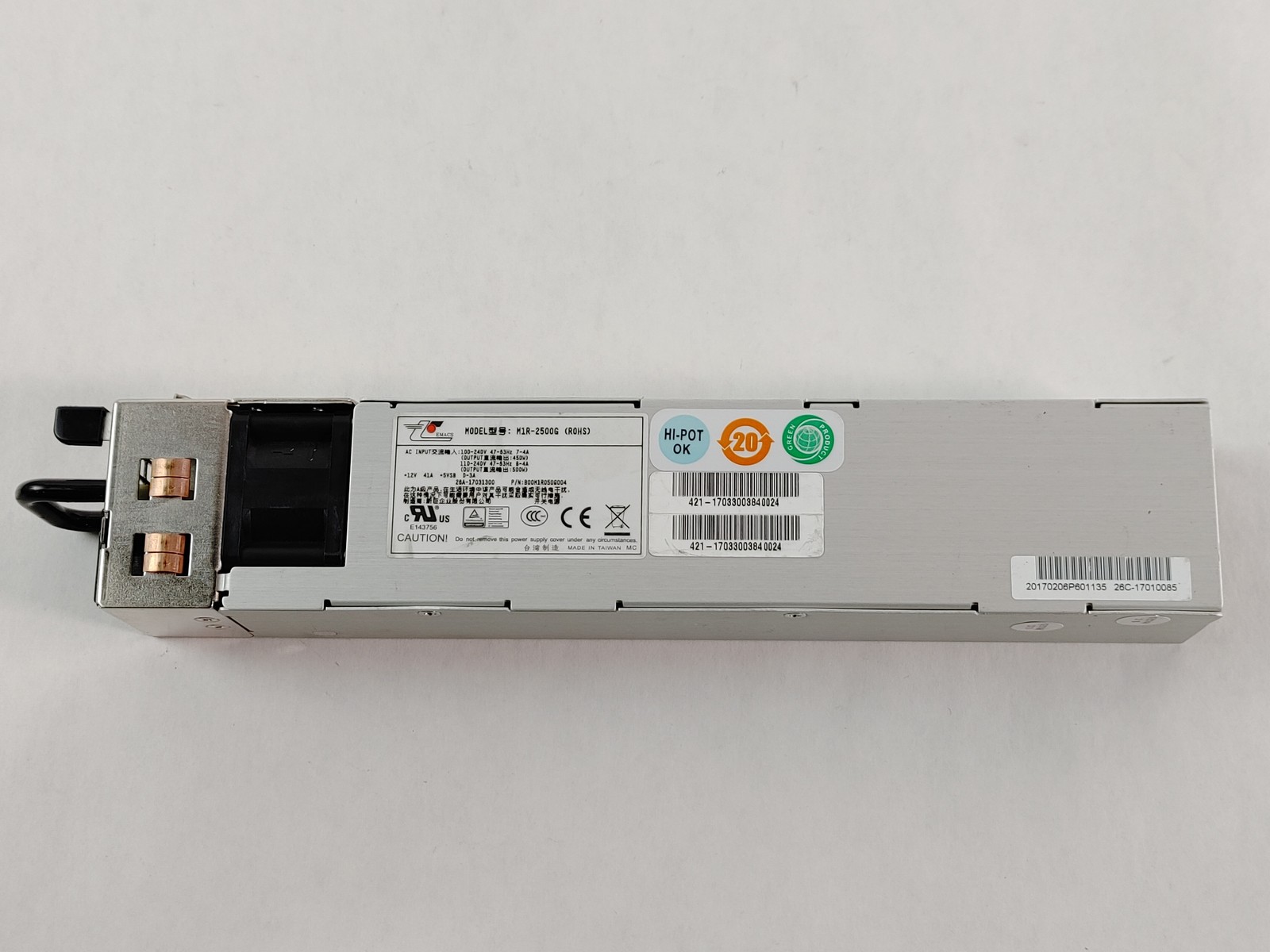 Zippy Emacs M1R-2500G 500 W Hot Swap 1U Server Power Supply