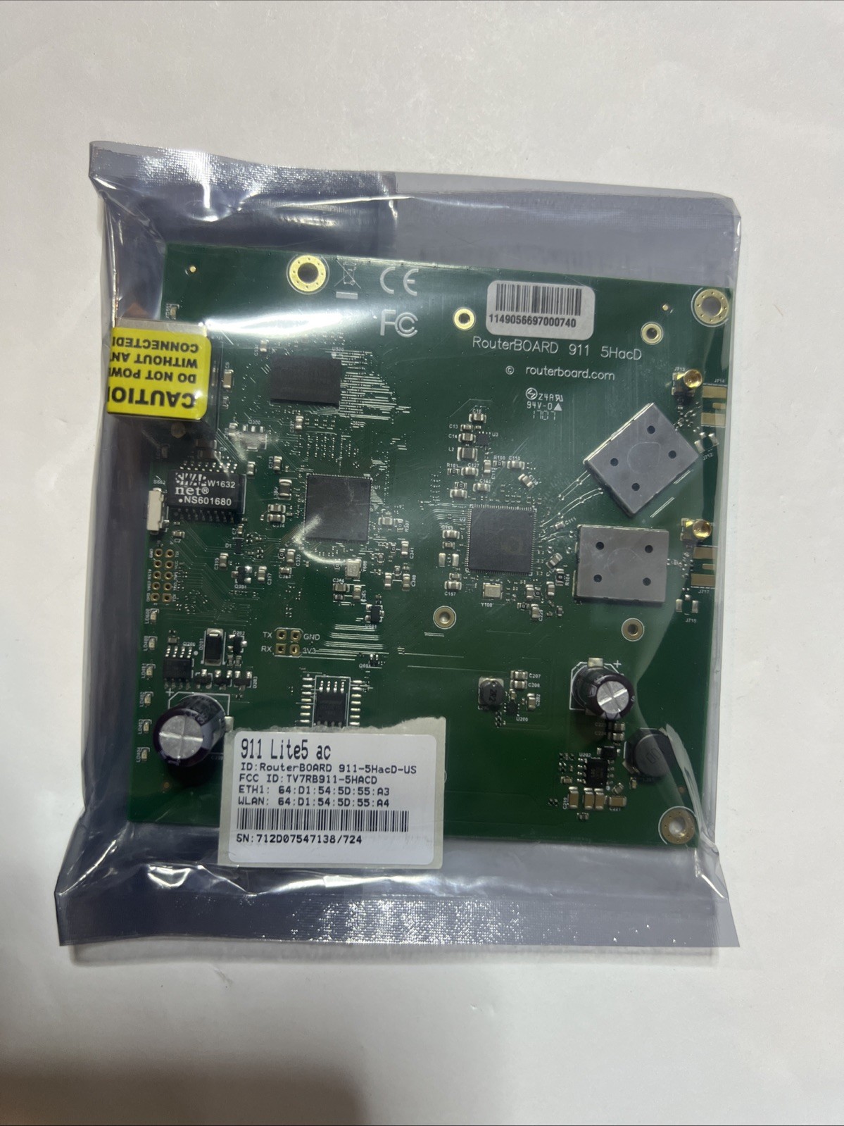 Mikrotik RB911-5HacD-US RouterBOARD 911 Lite5 ac  5GHz 802.11ac RouterOS L3