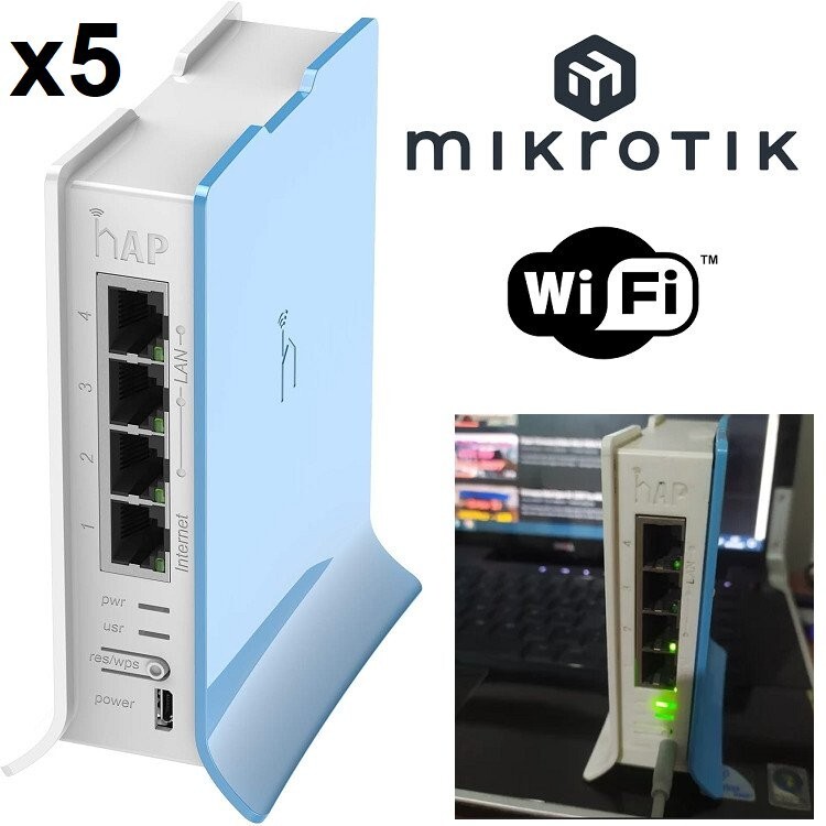✳️Duty Free✳️5 Pack Mikrotik RB941-2nD-TC hAP Lite 32MB 4 X 10/100 2.4Ghz🔥