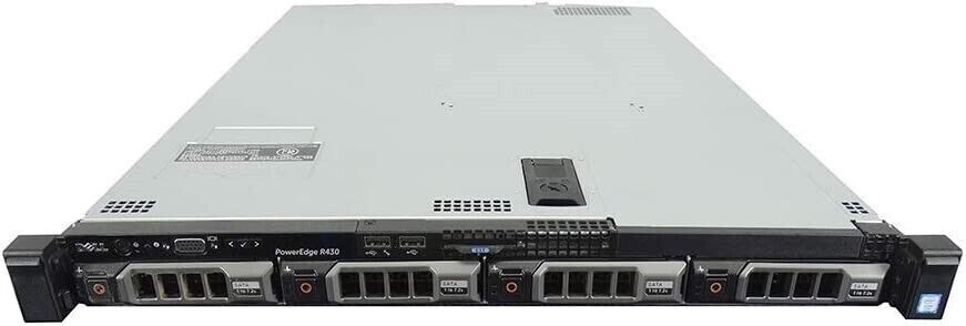 Dell PowerEdge R430 1x 14 Core 2.40GHz E5-2680v4 64GB 4 x 2TB SATA 7.2K HDD H730