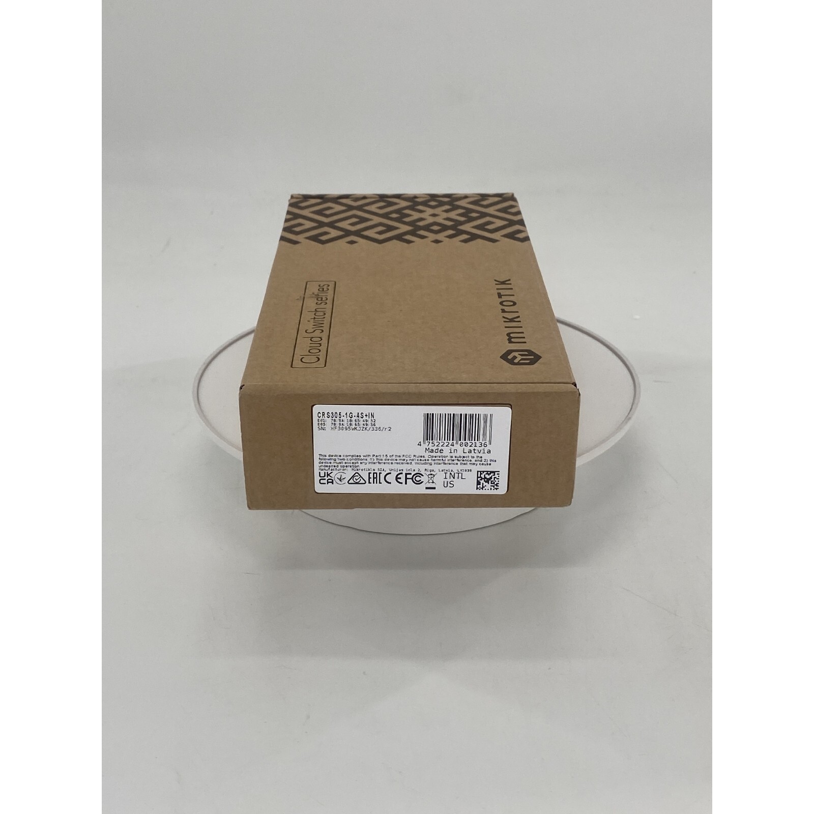 Mikrotik CRS305-1G-4S+IN Cloud Router Switch 4xSFP+ 1x GLAN PoE-In RouterOS L5